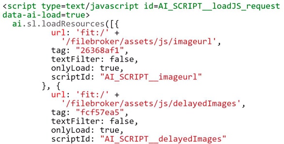 Google crawls the URLs in this script